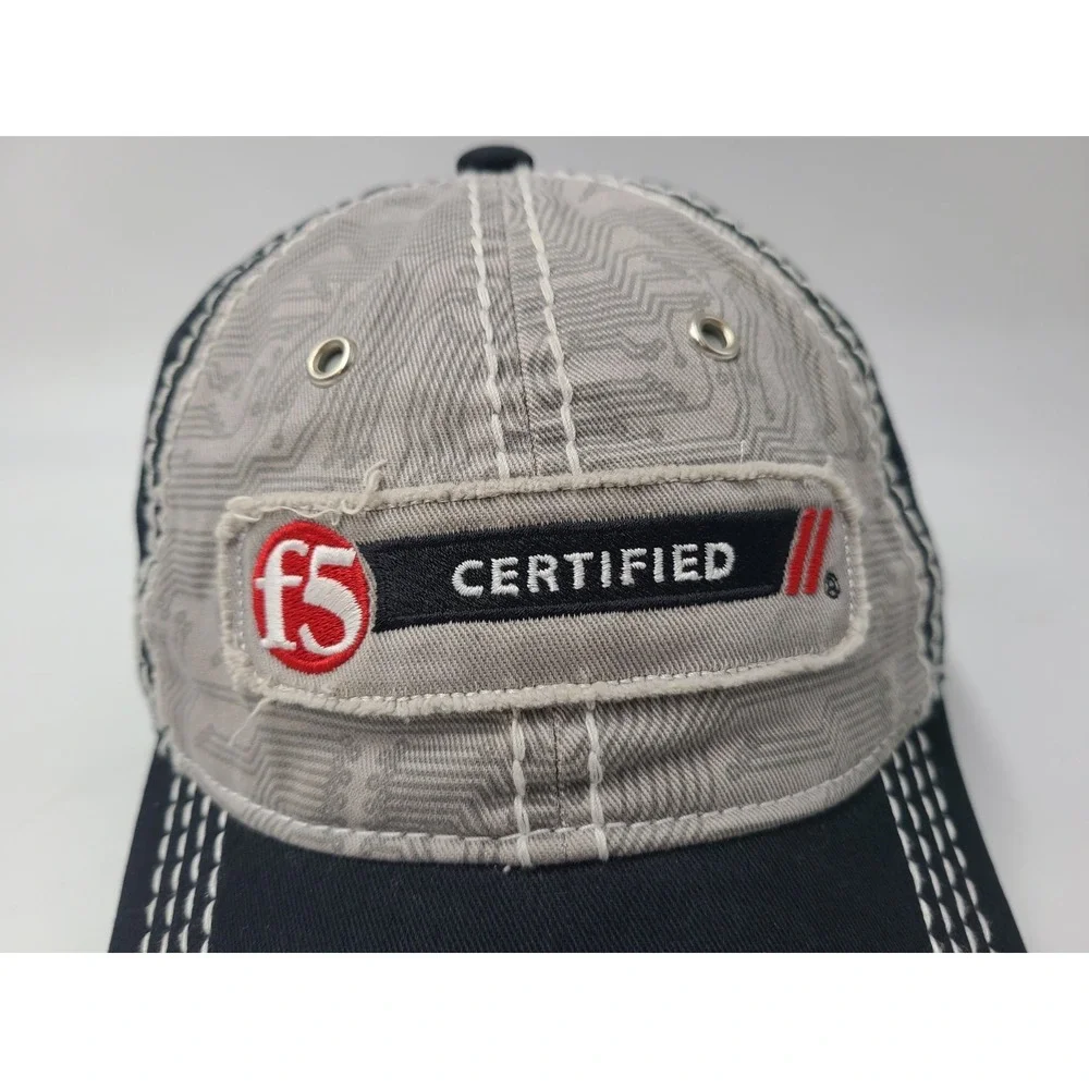 F5 Certified Distressed Strapback Adjustable Hat Cap Expert Men Women Gray Black
